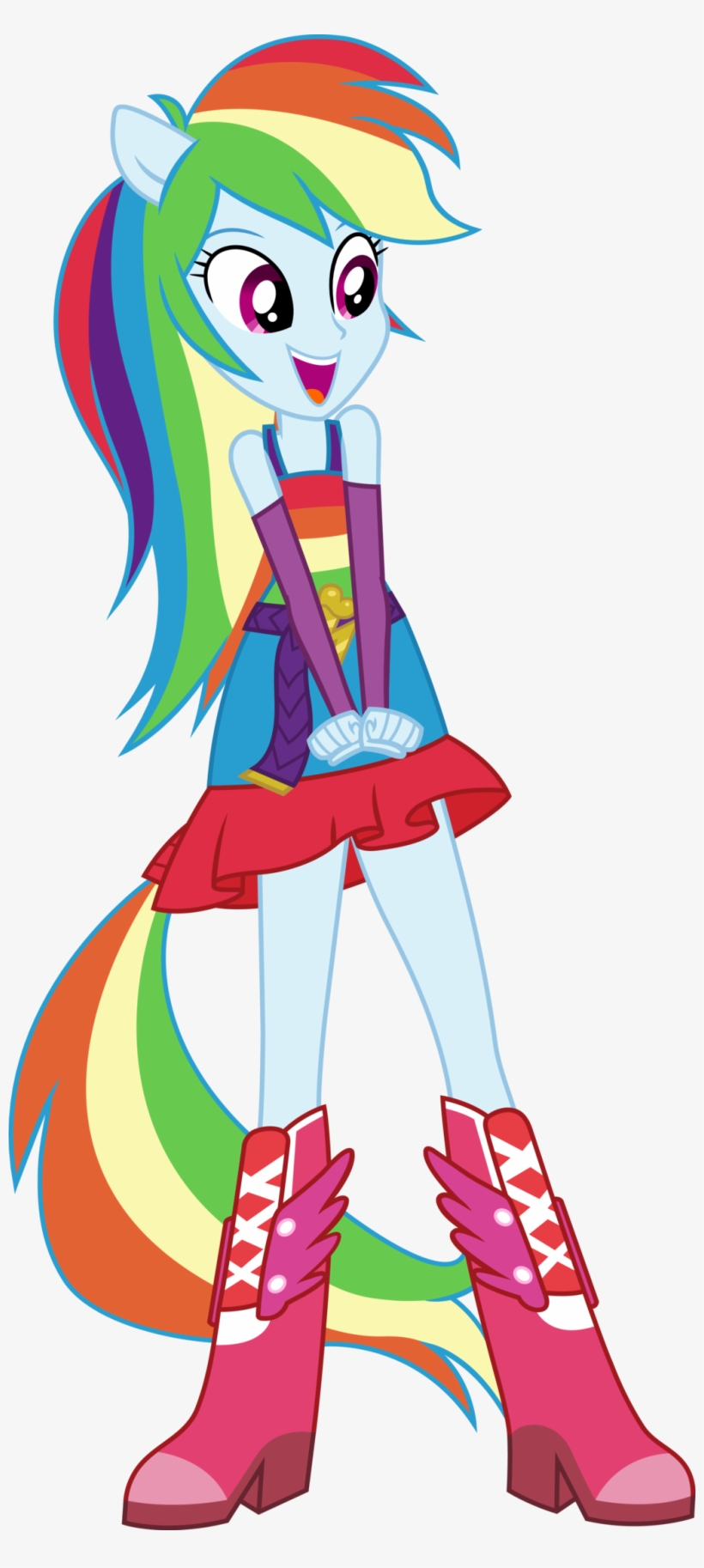 Rainbow Dash Dance Vector Update V2 By Icantunloveyou-d6tal9k - Rainbow Dash Equestria Girl Dress, transparent png
