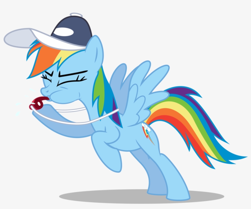 Fanmade Rainbow Dash Blowing Whistle Vector - My Little Pony Rainbow Dash Scotolo, transparent png