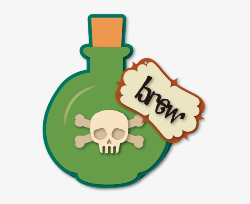 Potion Brew Bottle A6 Card - Skull, transparent png