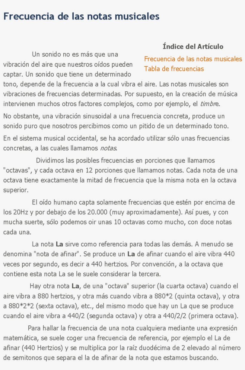 Frecuencia De Las Notas Musicales - Forseps. 02, transparent png