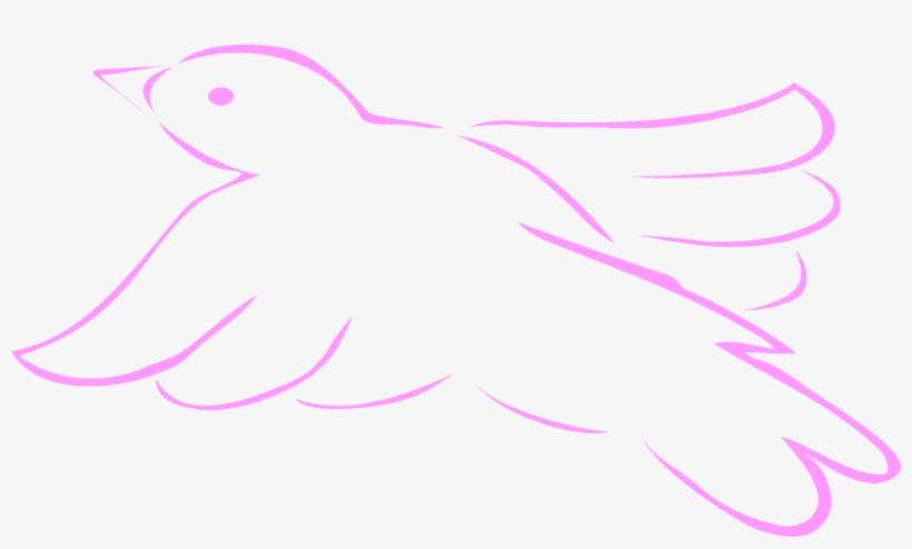Birds Transparent Pink - Birds Flying Outline Png, transparent png