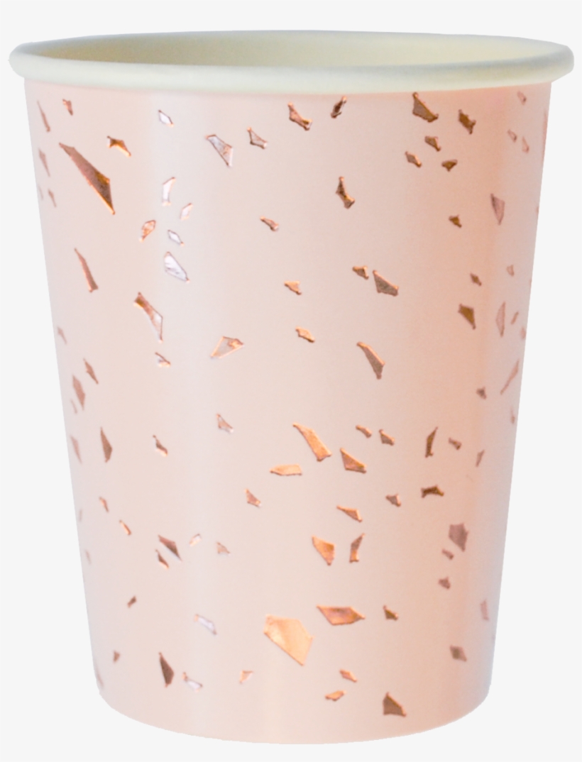 Pale Pink Confetti Paper Cups - Disposable Cup, transparent png