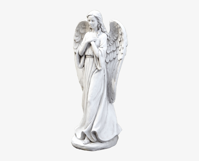 Praying Angel - Praying Angel Garden Figurine, White, Artwork,resin,, transparent png
