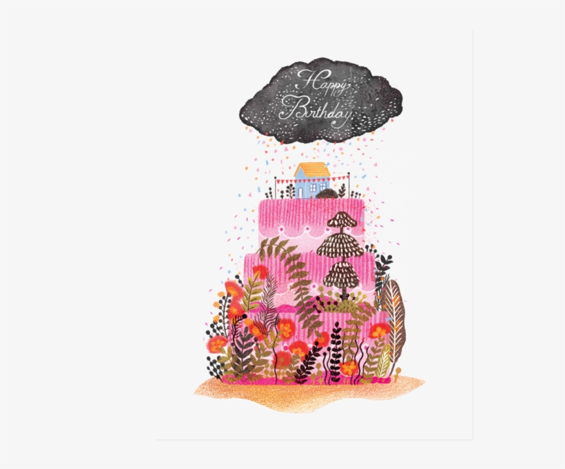 Pink Birthday Cake, transparent png