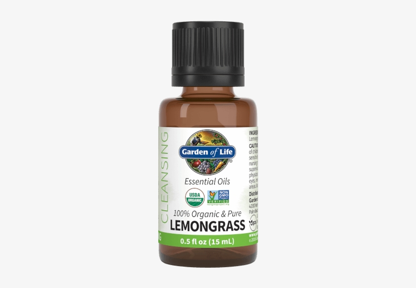 Garden Of Life Lemongrass Organic 15 Ml Essential Oil - Garden Of Life Essential Oils, transparent png