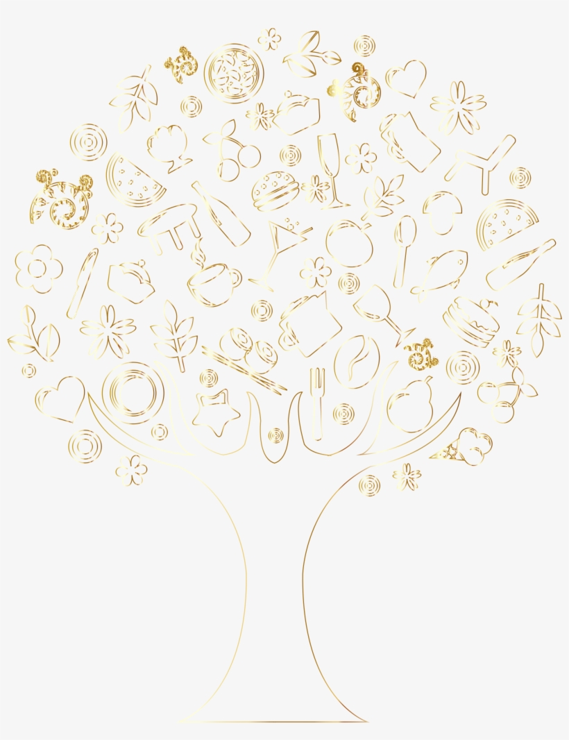 This Free Icons Png Design Of Gold Outline Abstract, transparent png