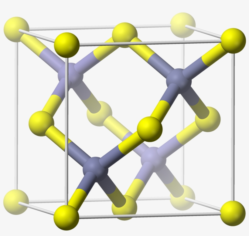 Sphalerite Unit Cell Depth Fade 3d Balls - Zno Zinc Blende Structure, transparent png