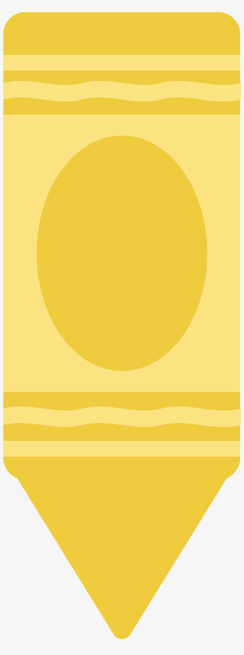 Yellow Crayon 1,094×2,813 Pixels - Crayon, transparent png