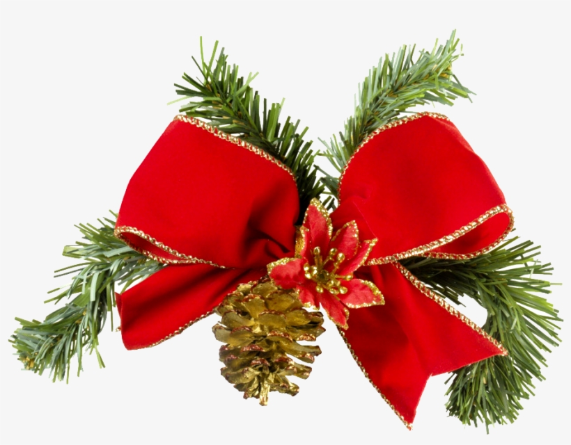 Golden Ribbon Christmas Bow Isolated - Christmas Ribbon Real, transparent png