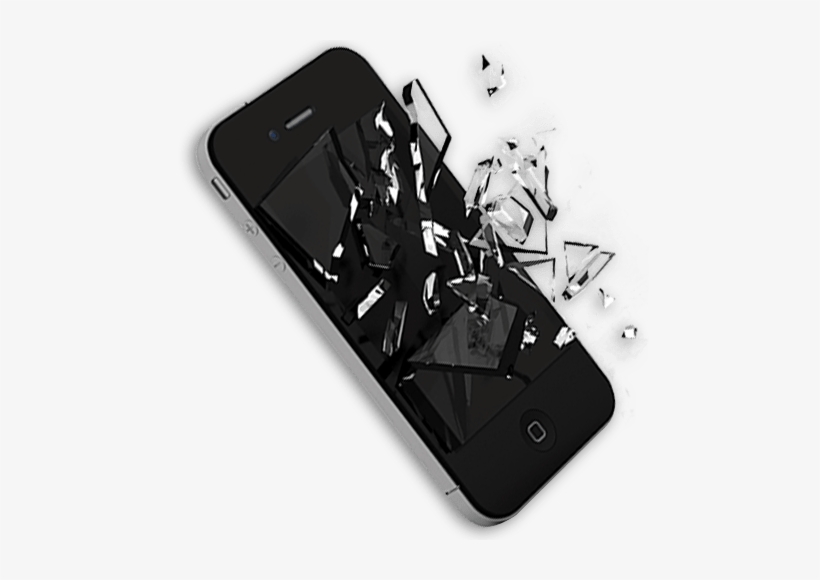 Iphone-broken - Broken Iphone Png, transparent png