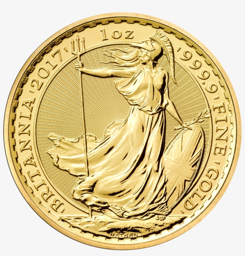 Britannia 1oz Gold Coin - Britannia Gold Coin 2017, transparent png