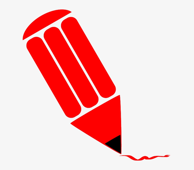 Pencil, Pen, Crayon, Red, Stylized, Write, Sketch, - Pencil Stylized, transparent png