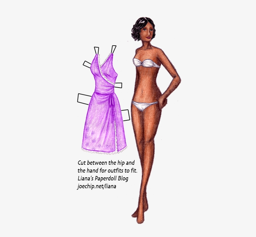 African American Paper Doll Short Curly Hair White - Dorothy Dandridge Paper Doll, transparent png