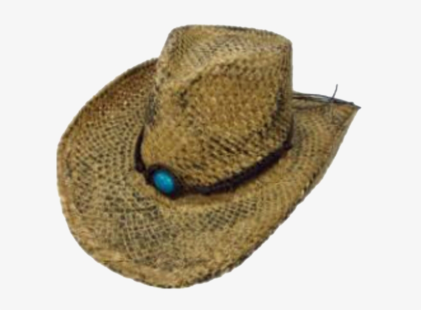 Cowboy Hats Straw Western With Faux Turquoise Stone - Cowboy Hat, transparent png