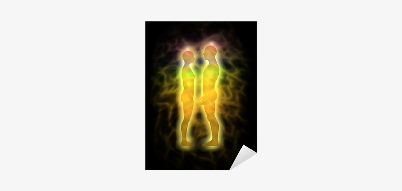 Vinilo Pixerstick Pareja Perfil Del Cuerpo De La Energía - Compositores Del Amor [書籍], transparent png