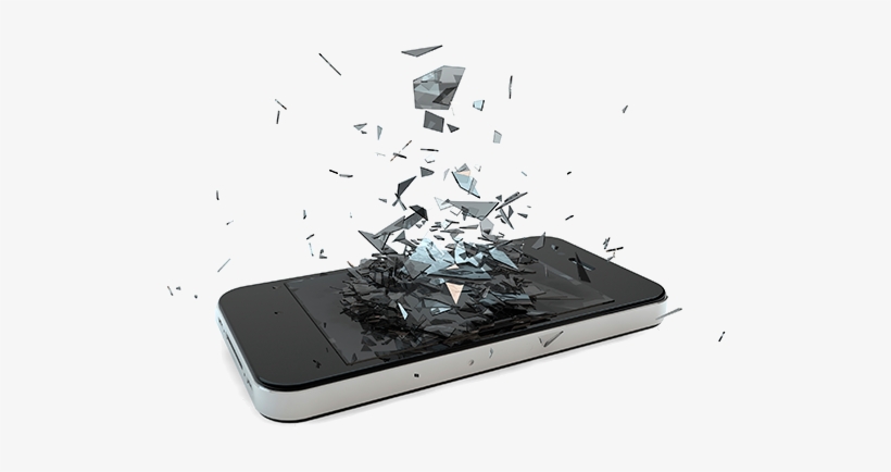 Broken Cell Phone - Broken Phone, transparent png