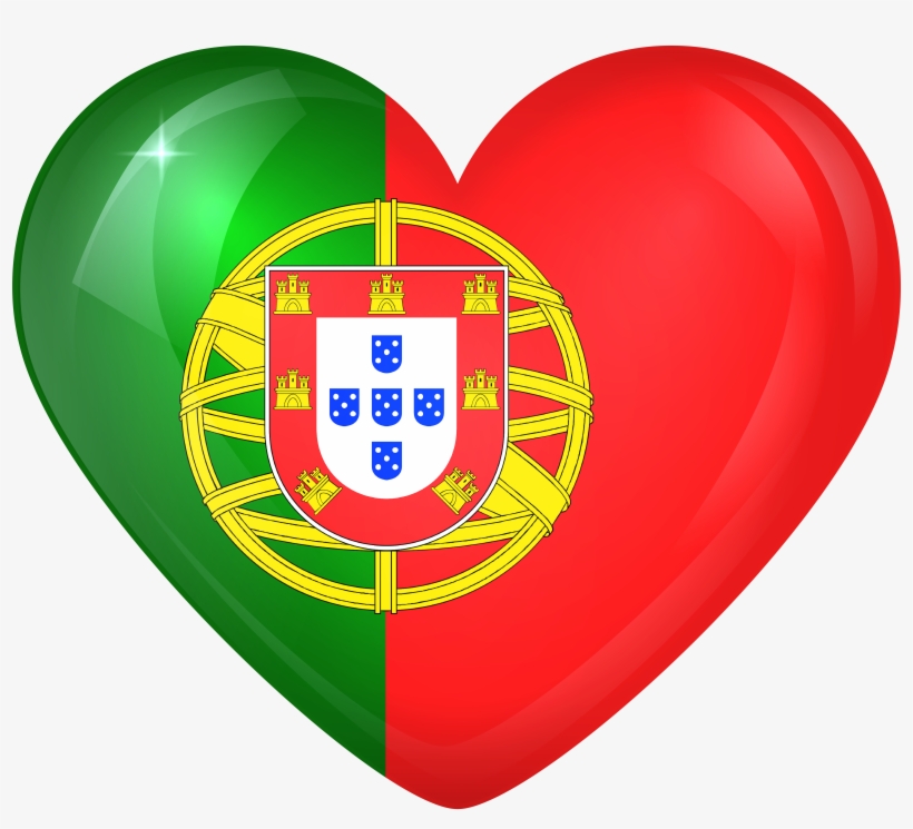 Portugal Flag Heart, transparent png
