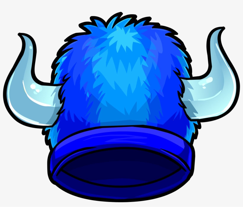Blue Fuzzy Viking Hat - Club Penguin Blue Viking Helmet, transparent png