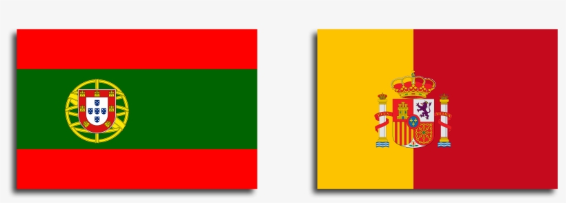 Redesignsportugal And Spain Flags In The Style Of Each - Portugal And Spain Flag, transparent png