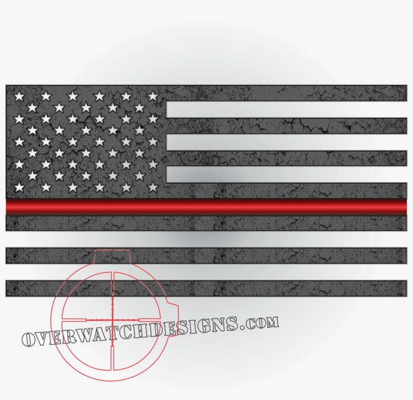 Thin Red Line Subdued Flag - Thin Blue Line Flag, transparent png