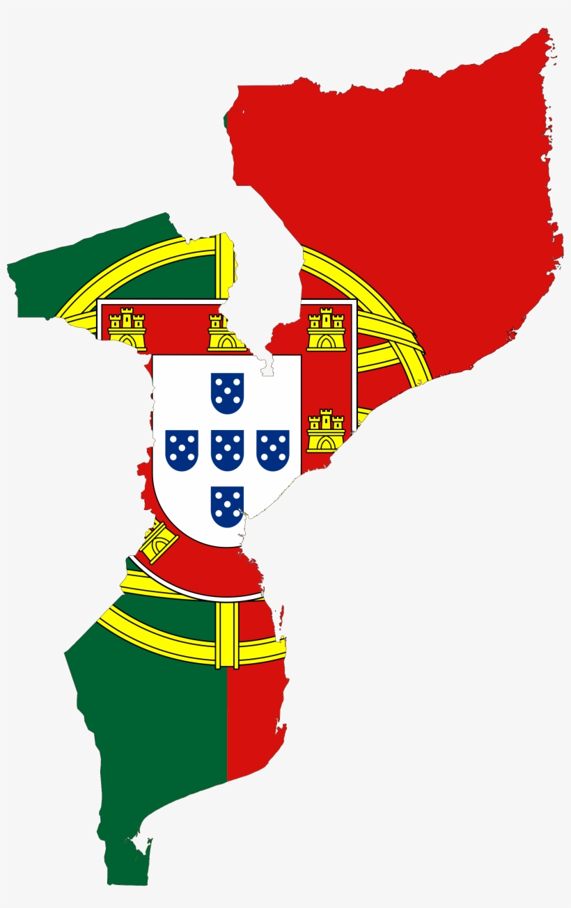 Open - Portuguese Mozambique Flag Map, transparent png