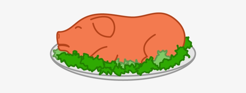 Roast Clipart Cartoon - Roast Pig Clipart, transparent png