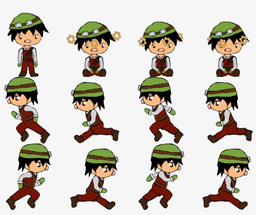 As The Character Is Now More Lively It Has Been Decided - Character Movement Sprite Sheet, transparent png
