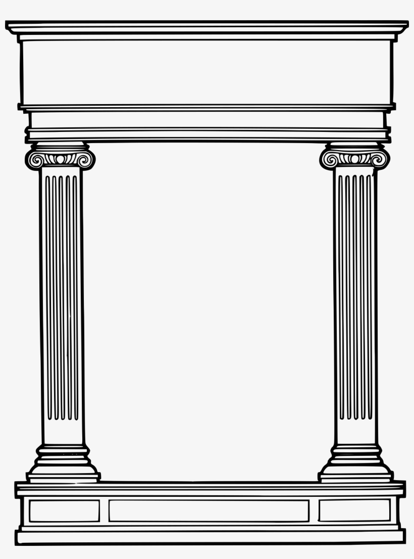 Big Image - Column Clipart Black And White, transparent png