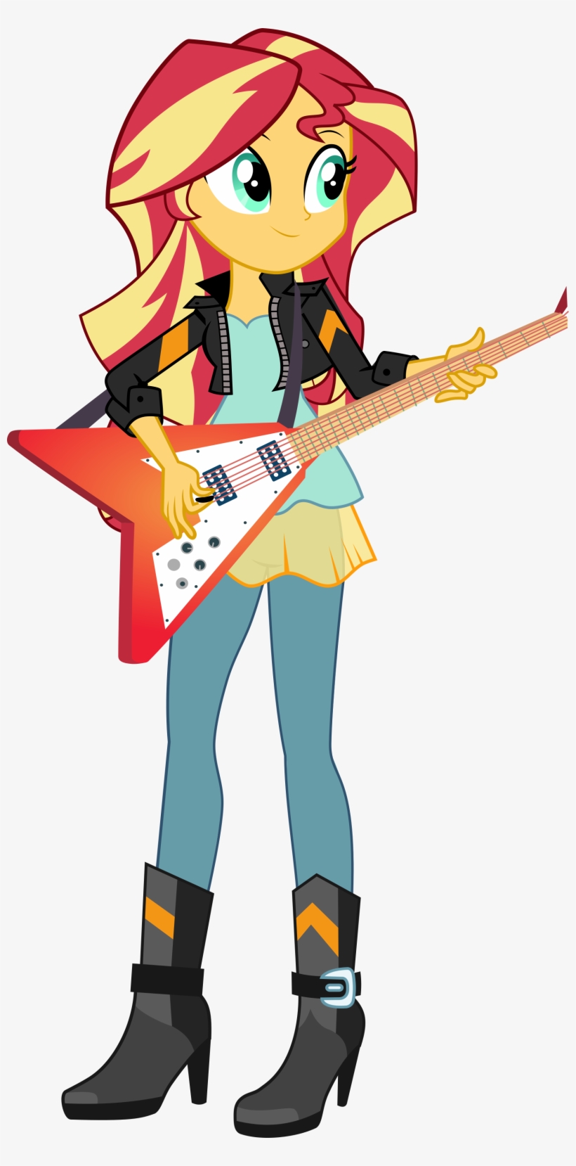Keronianniroro, Clothes, Electric Guitar, Equestria - My Little Pony Sunset Shimmer Guitar, transparent png