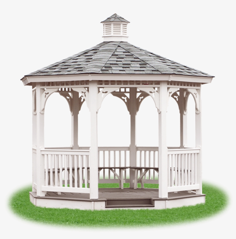 Open Vinyl Single Roof Octagon Gazebo From Pine Creek - Gazebo Png, transparent png