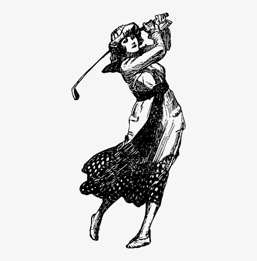 All Photo Png Clipart - Vintage Golfer Lady 6 X Printed Golf Balls, transparent png