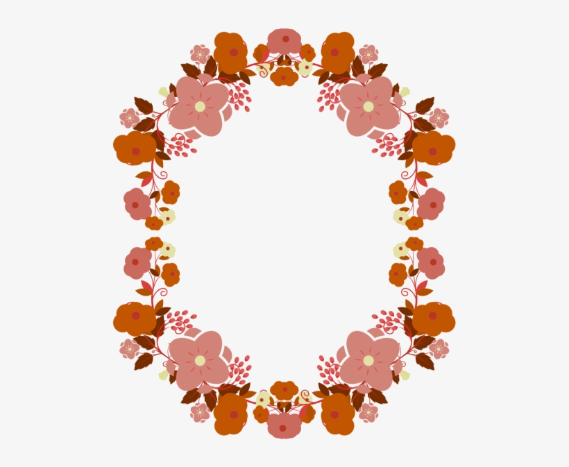 Floral Vector Frame With Beautiful Vector Flower Handmade - Marcos De Bodas Para Invitacion, transparent png