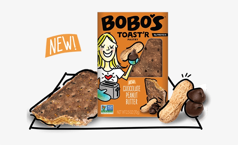 Chocolate Peanut Butter Toast'r Pastry - Bobo's Toaster Pastries, transparent png