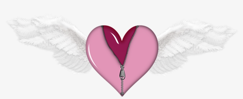 Zipped Heart With Wings Png Picture - Hearts Png With Wings, transparent png
