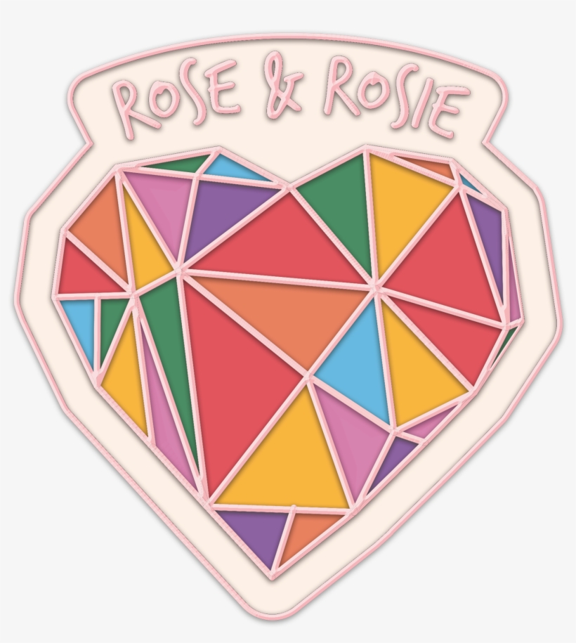 Geometric Rainbow Heart Enamel Pin Badge - Rose Ellen Dix, transparent png