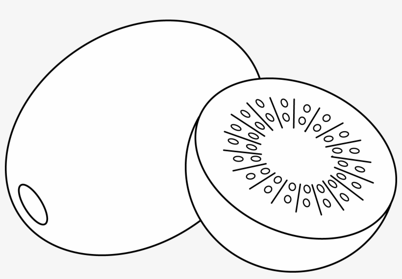 Kiwi - Kiwi Clipart Black And White, transparent png