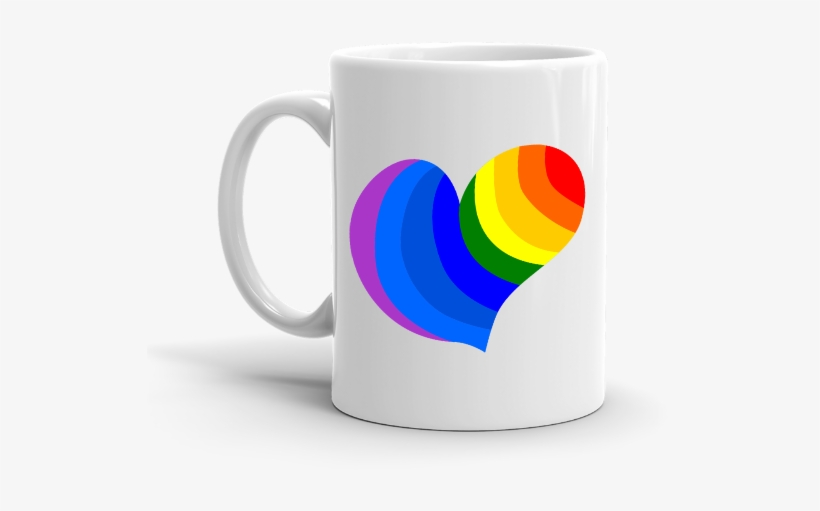 Rainbow Heart Love And Peace Mug/cup, 11oz - Funny Mug - I'm Fucking Magical - 11 Oz Coffee Or Tea, transparent png