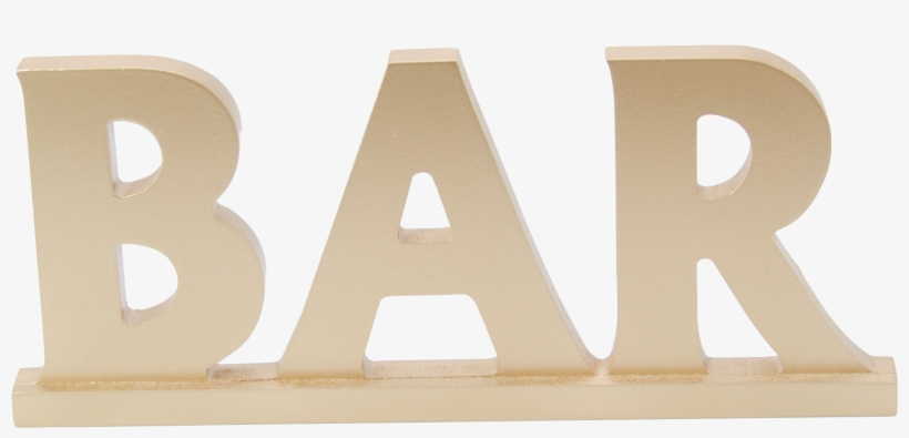 Gold Bar Sign - Plywood, transparent png