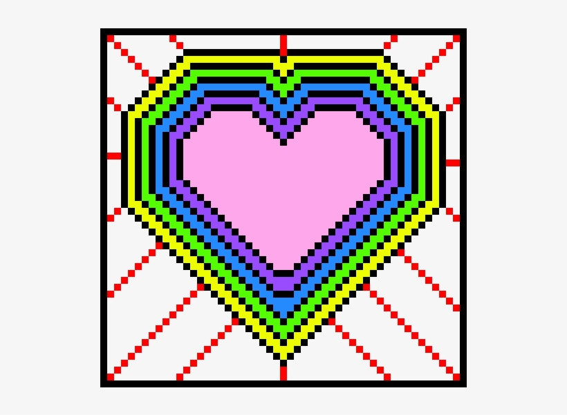 Radiating Rainbow Heart - Heart, transparent png
