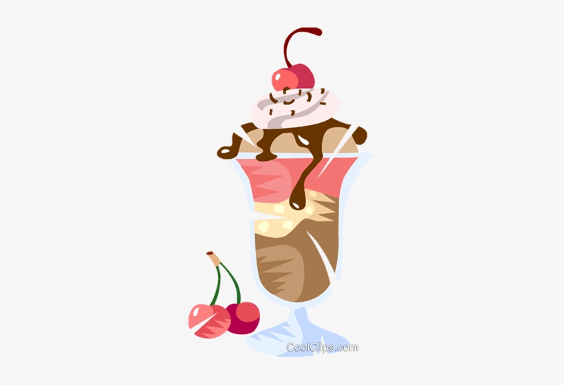 Ice Cream Sundae Royalty Free Vector Clip Art Illustration - Anatomy Of A Sundae Throw Blanket, transparent png