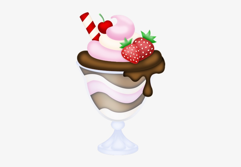 Фотки Food Clipart, Art Clipart, Ice Cream Treats, - Strawberry Sundae Pic Art, transparent png