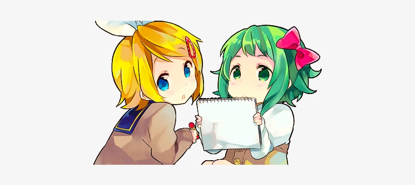 Vector Free Library Image About Girls In Anime By Loli - Rin Kagamine And Gumi, transparent png