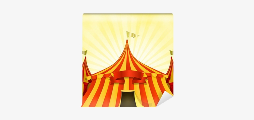 Big Top Circus Background With Banner Wall Mural • - Circus Background Big Top, transparent png