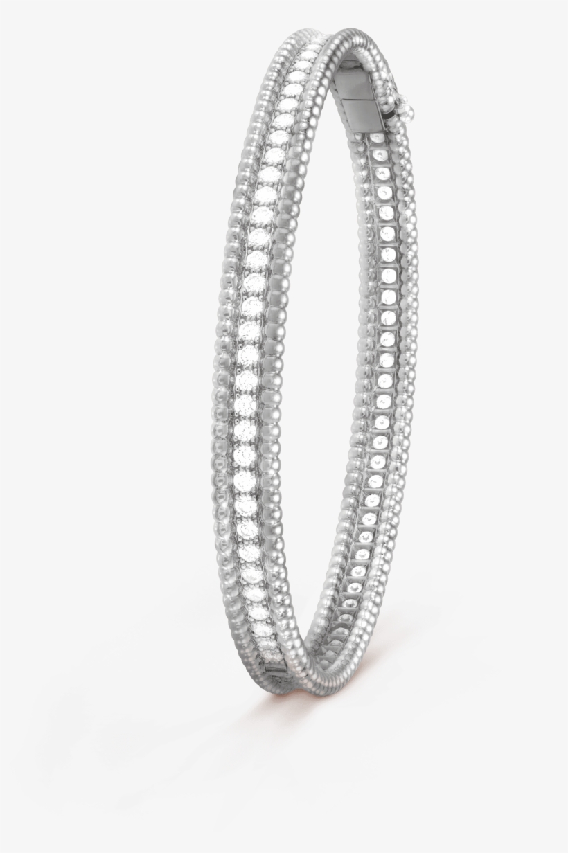 Perlée Diamonds Bracelet, 1 Row, Medium Model - Van Cleef & Arpels Perlée Diamonds Bracelet Woman, transparent png