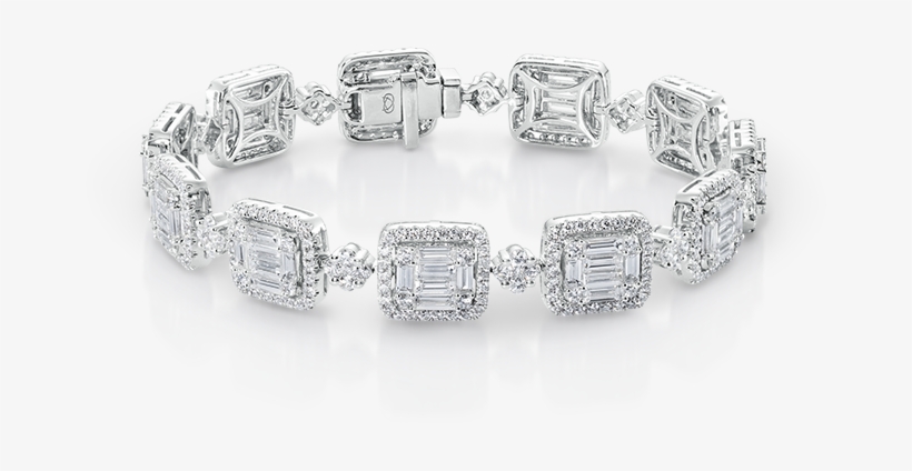 Bracelets Grand Halo Emerald Cluster Illusion Diamond - Bracelet, transparent png