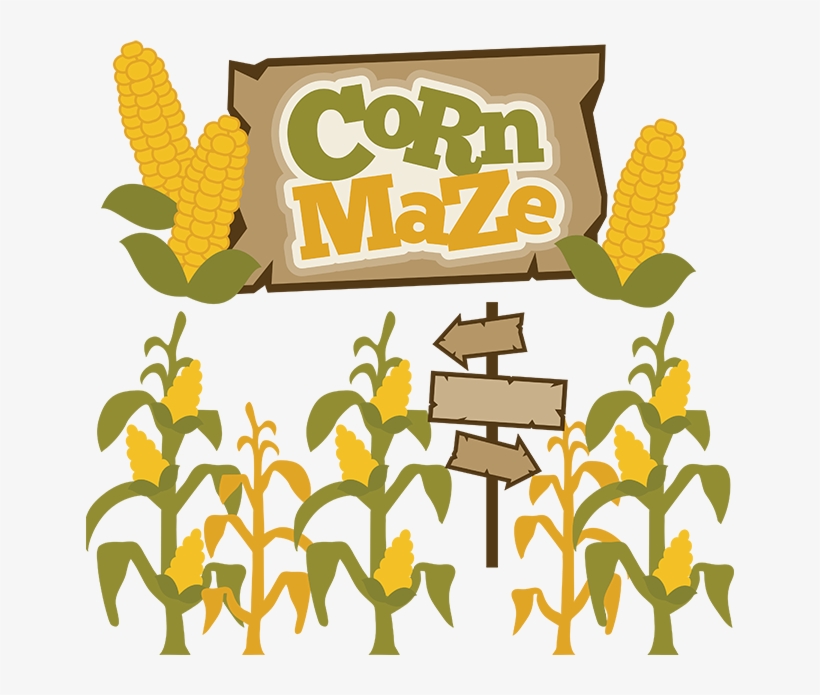 Corn Maze - Hay Ride Clip Art, transparent png