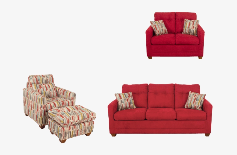 3001 Sofalove Red - Studio Couch, transparent png