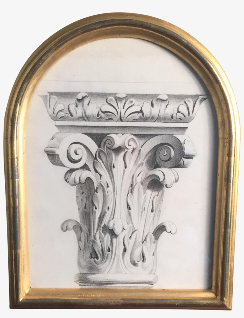 Framed Capital Charcoal Drawing - Drawing, transparent png