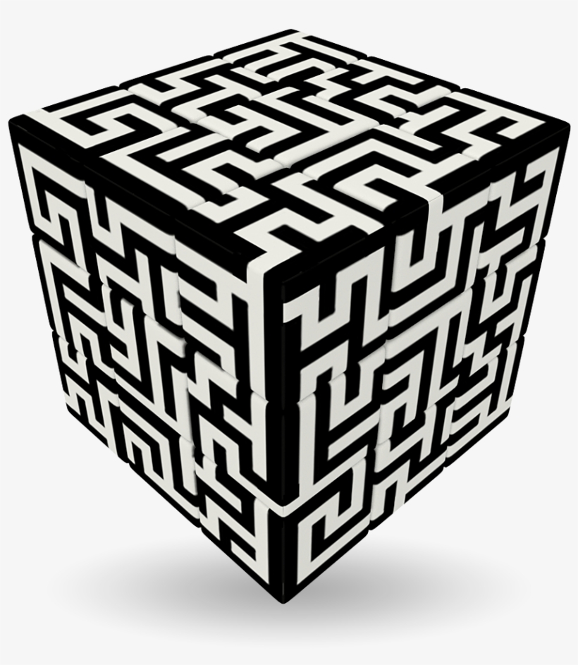 Crosswords Maze - V-cube Maze 3 Flat, transparent png