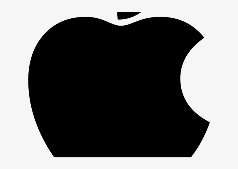 Giant Apple Logo Bw - Heart, transparent png